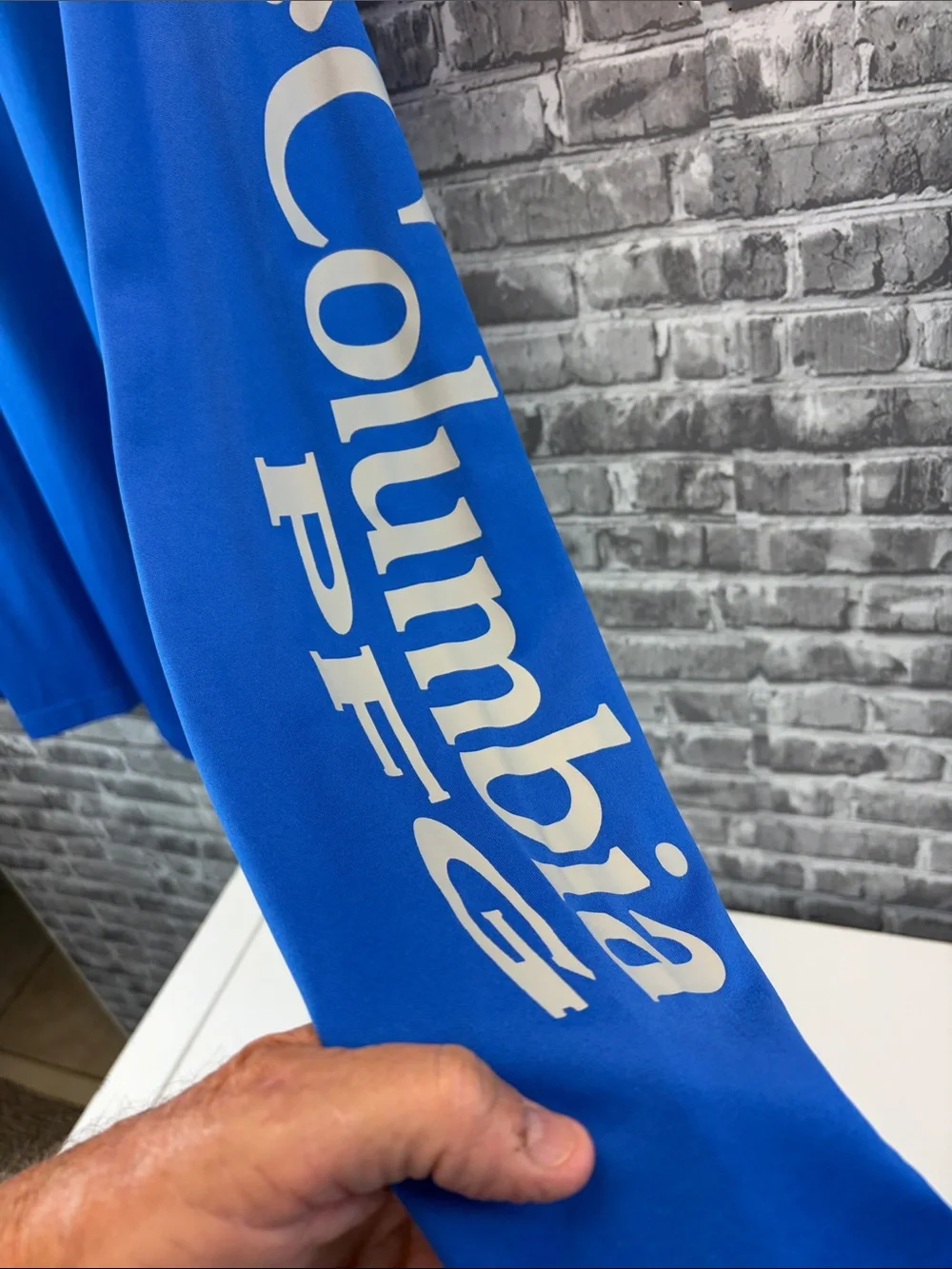 Columbia Blue Lightweight Hooded Performance Shirt Jacket